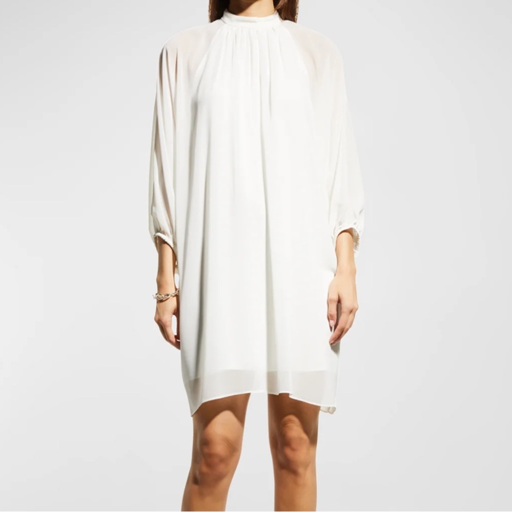 NWT Trina Turk Rhyme White Wash Sheer Shift Dress. Size M
